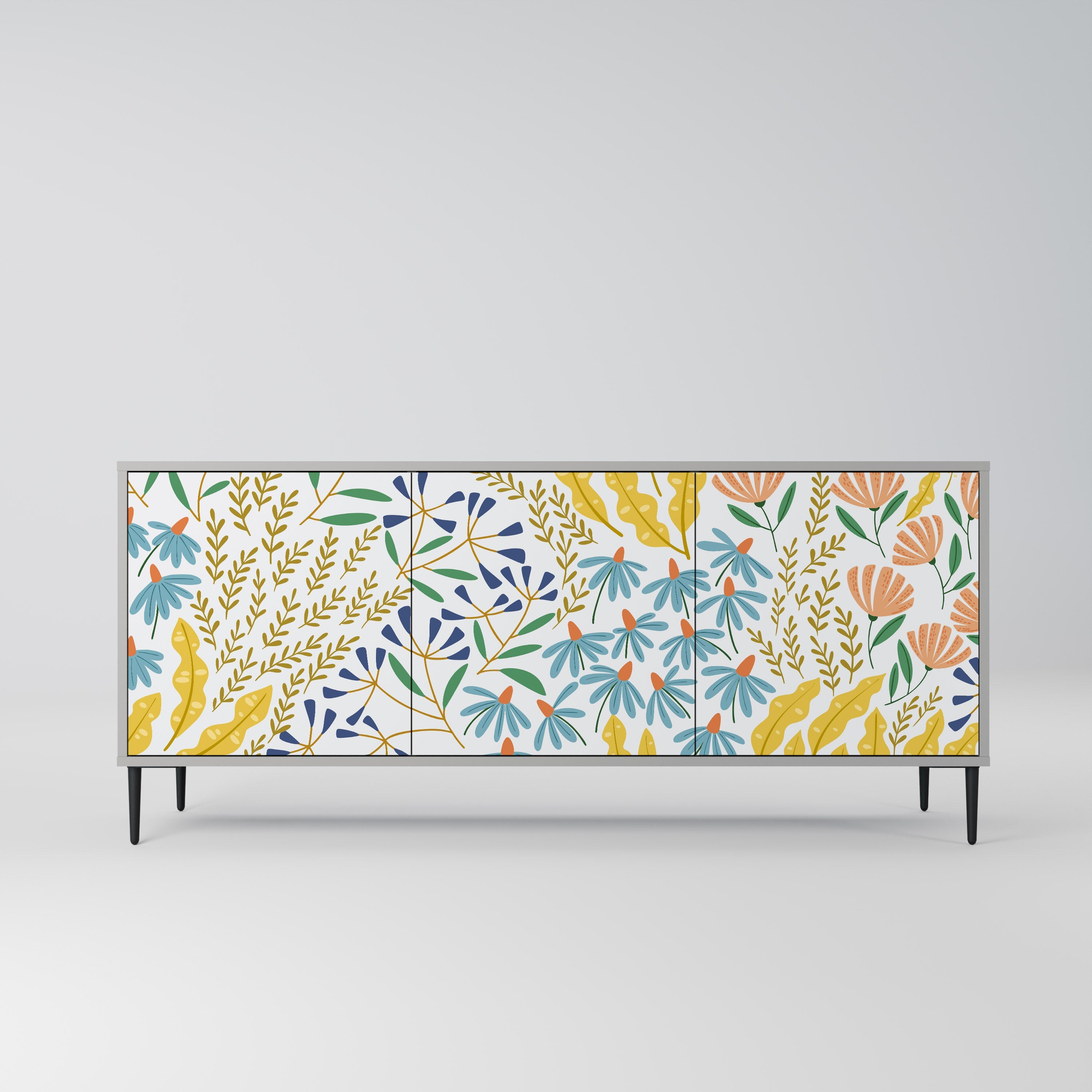 HELLO SPRING Sideboard mit 3 Türen in grauer Ausführung