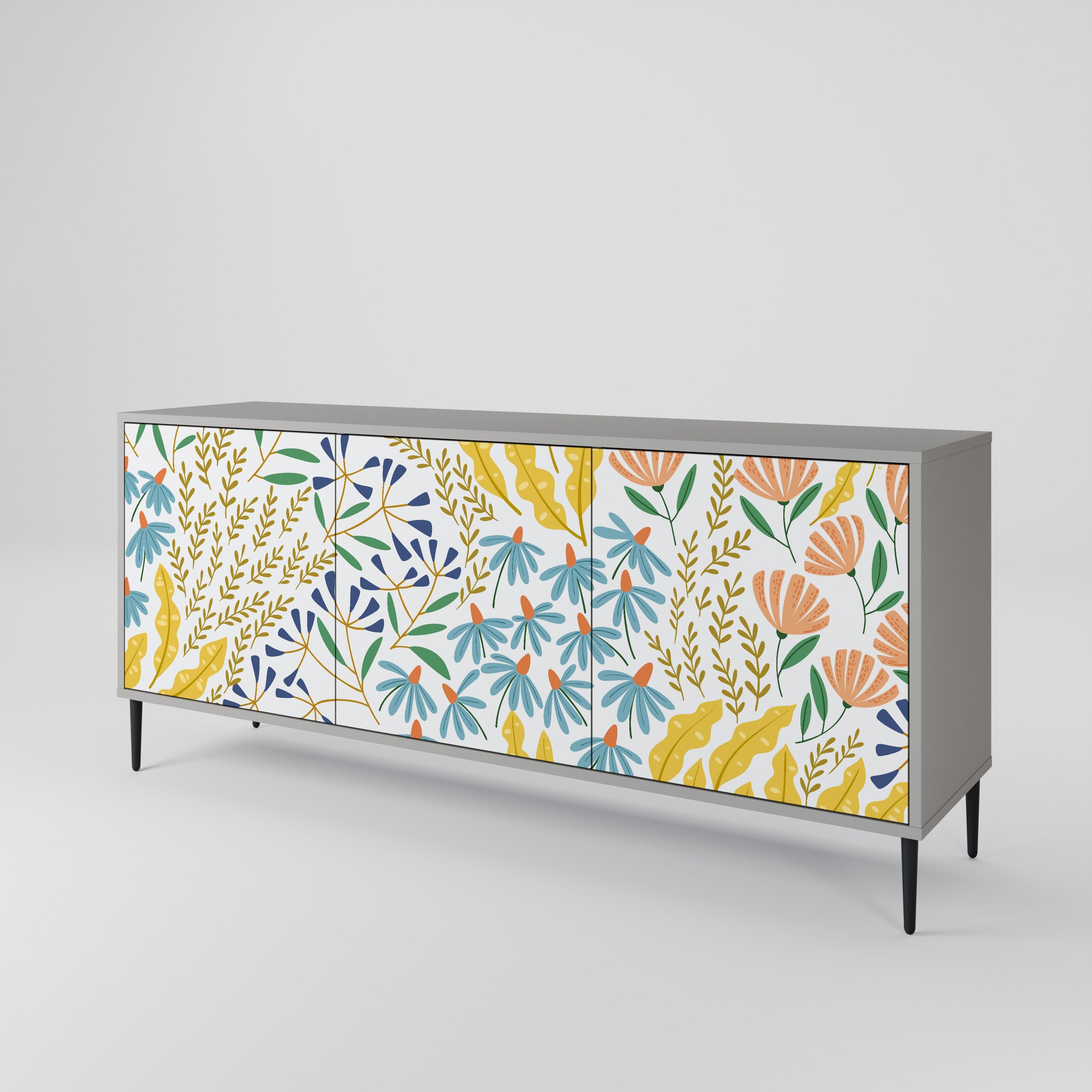HELLO SPRING Sideboard mit 3 Türen in grauer Ausführung