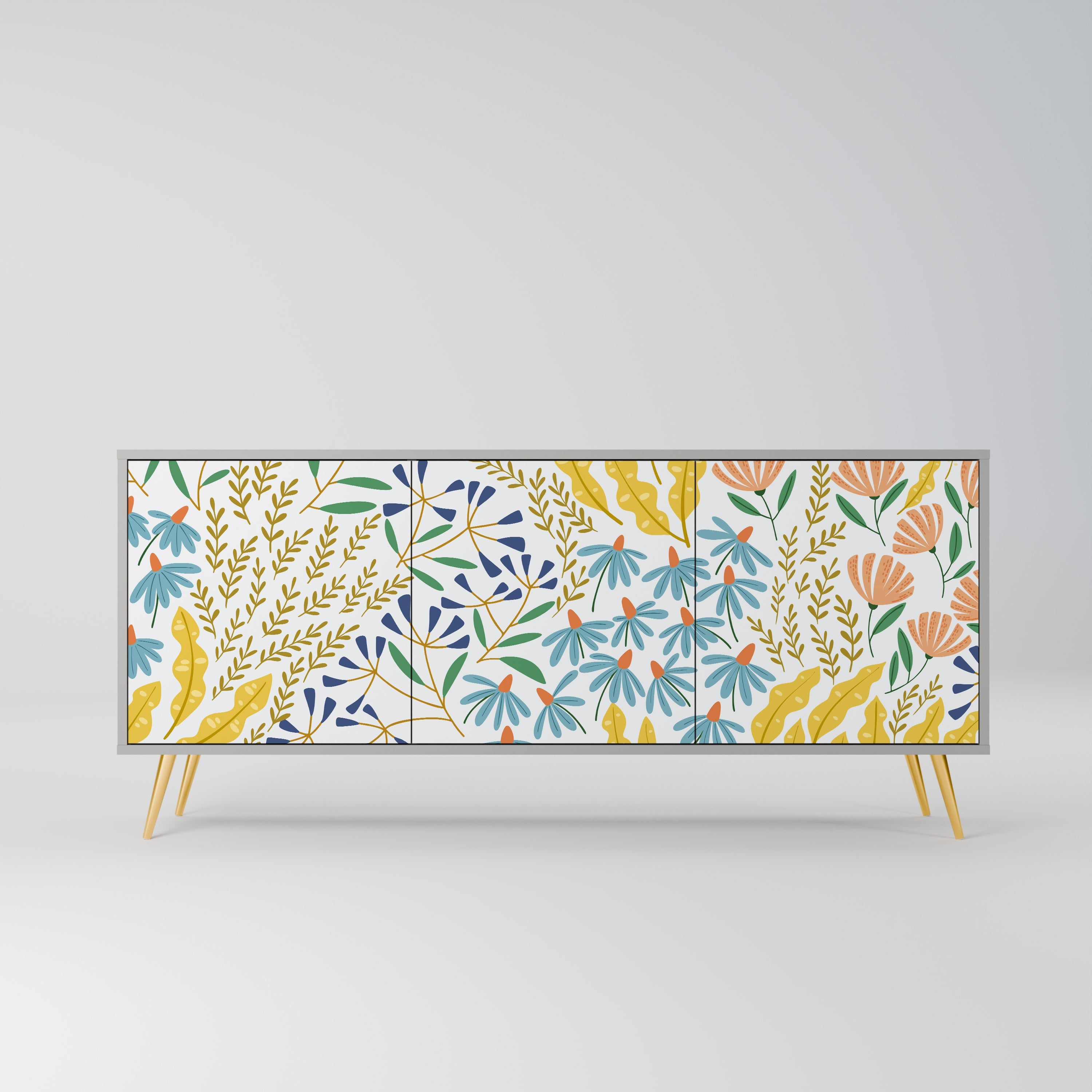 HELLO SPRING Sideboard mit 3 Türen in grauer Ausführung