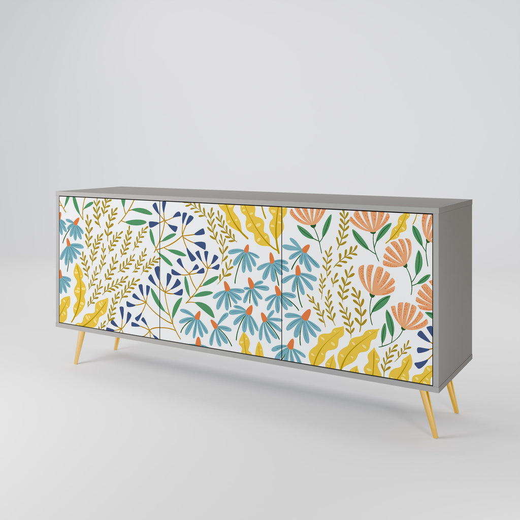 HELLO SPRING Sideboard mit 3 Türen in grauer Ausführung