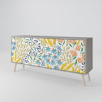 HELLO SPRING 3-Door Sideboard in Grey Finish