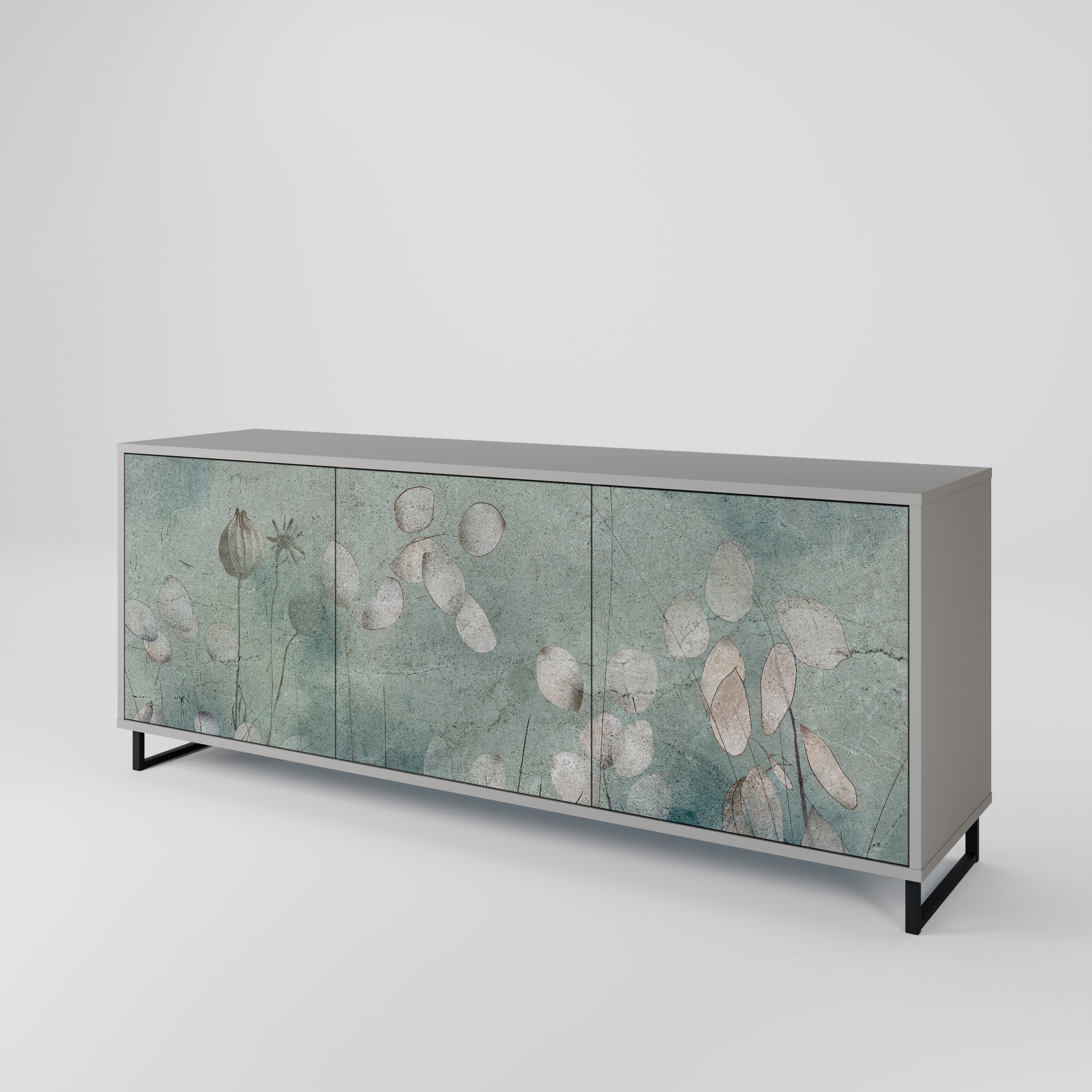 NIGHT LADY 3-türiges Sideboard in grauem Finish