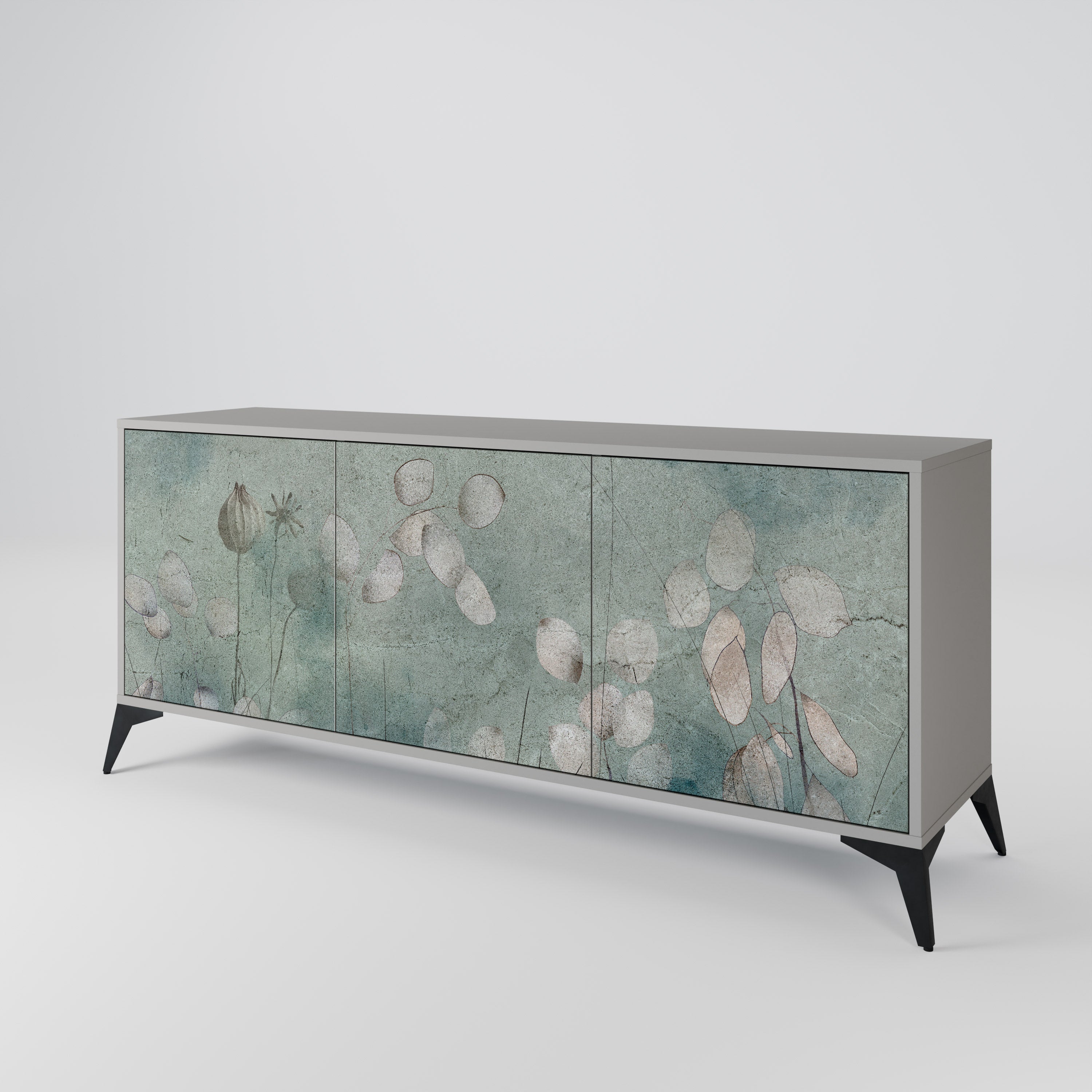 NIGHT LADY 3-türiges Sideboard in grauem Finish
