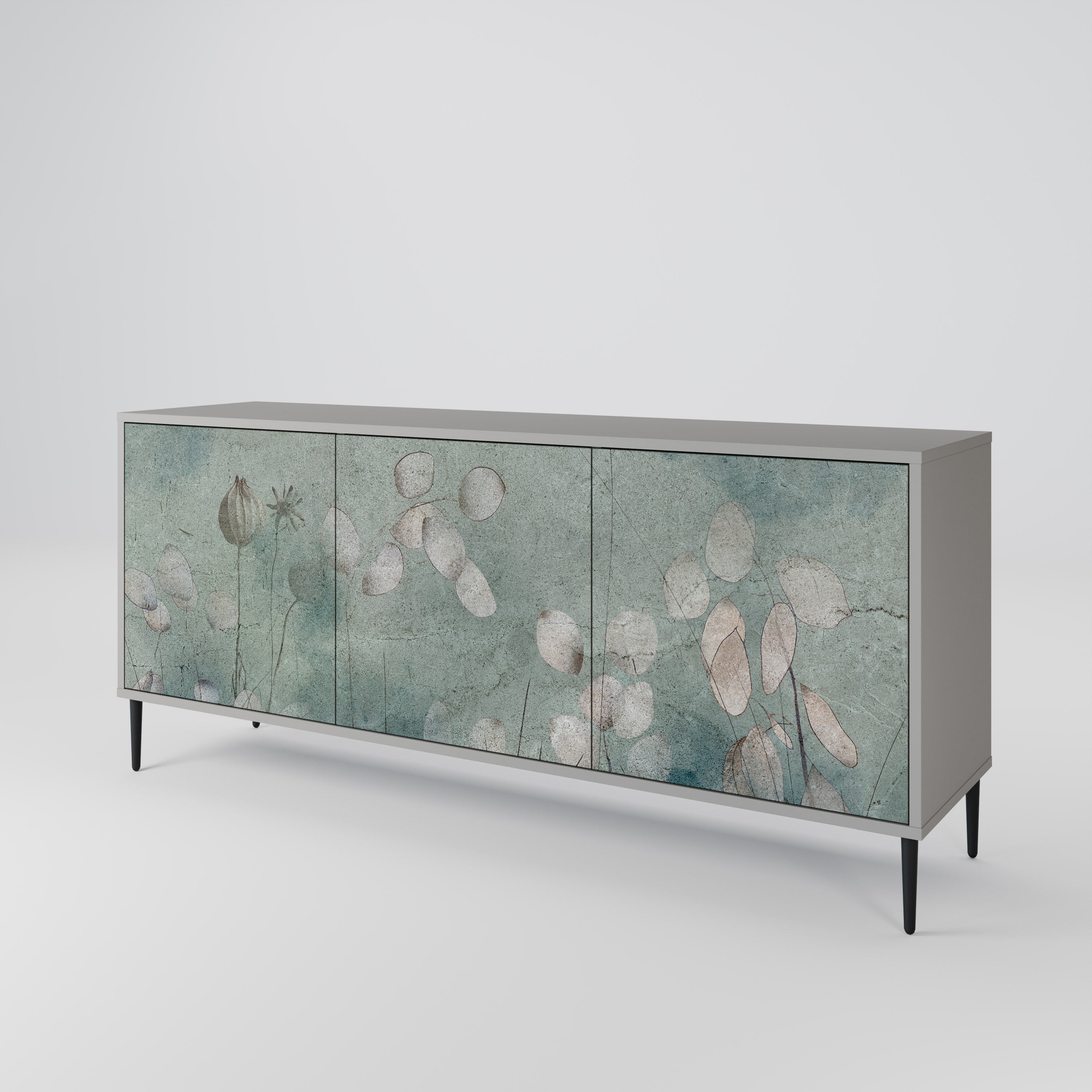 NIGHT LADY 3-türiges Sideboard in grauem Finish