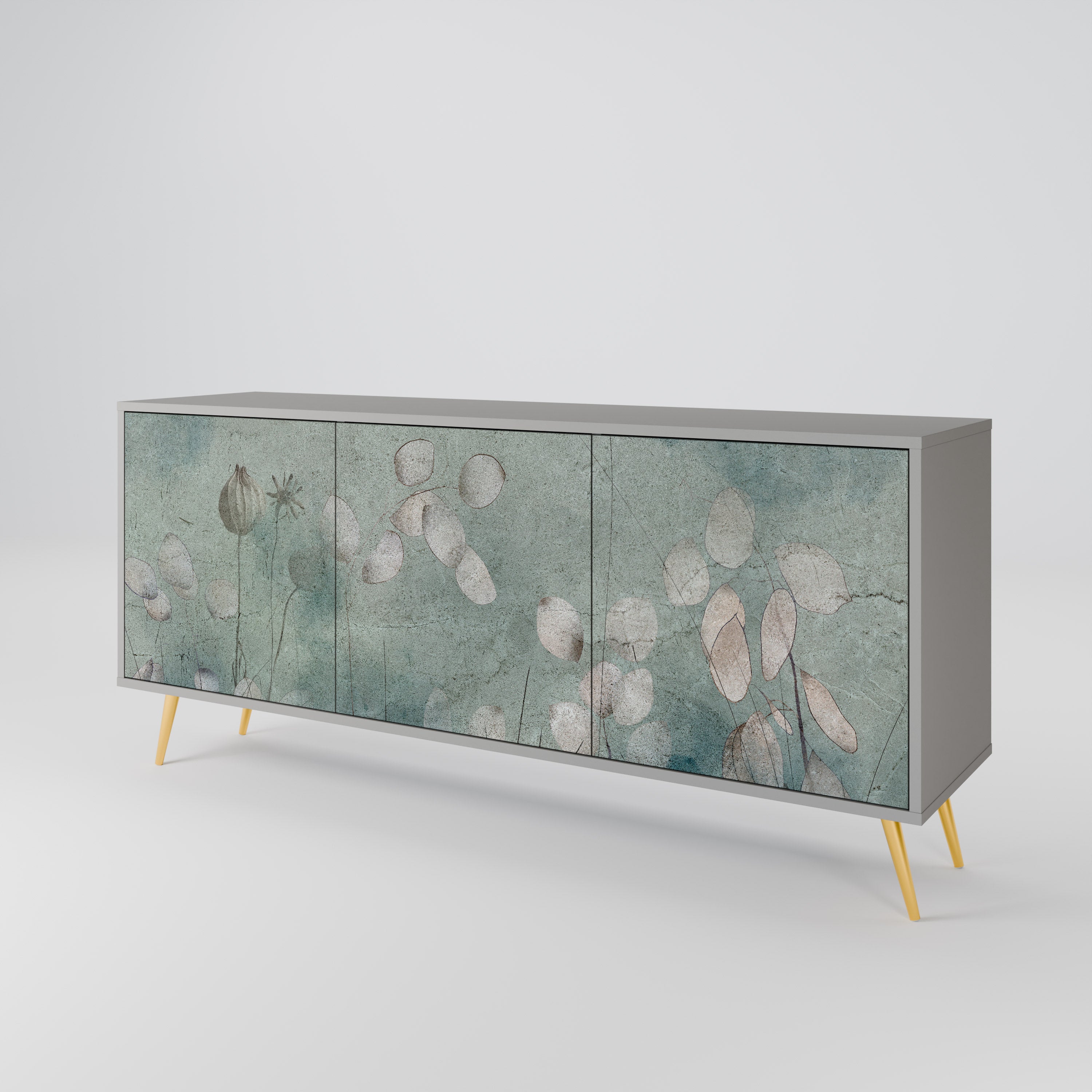 NIGHT LADY 3-türiges Sideboard in grauem Finish