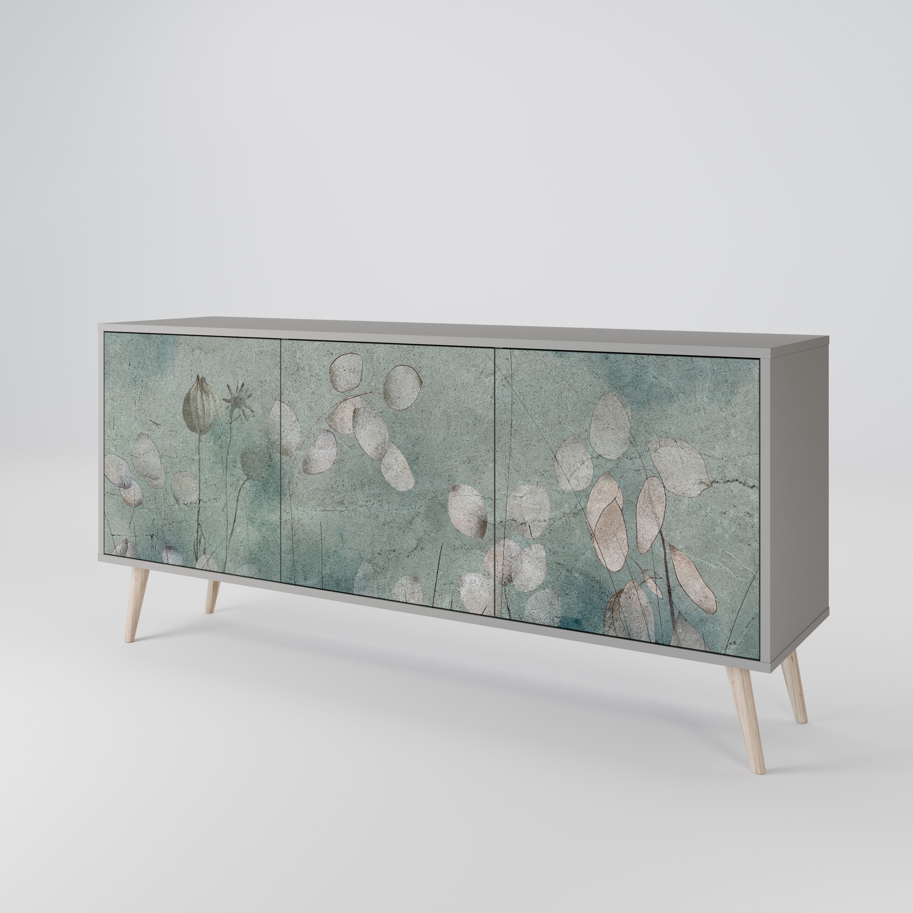 NIGHT LADY 3-türiges Sideboard in grauem Finish