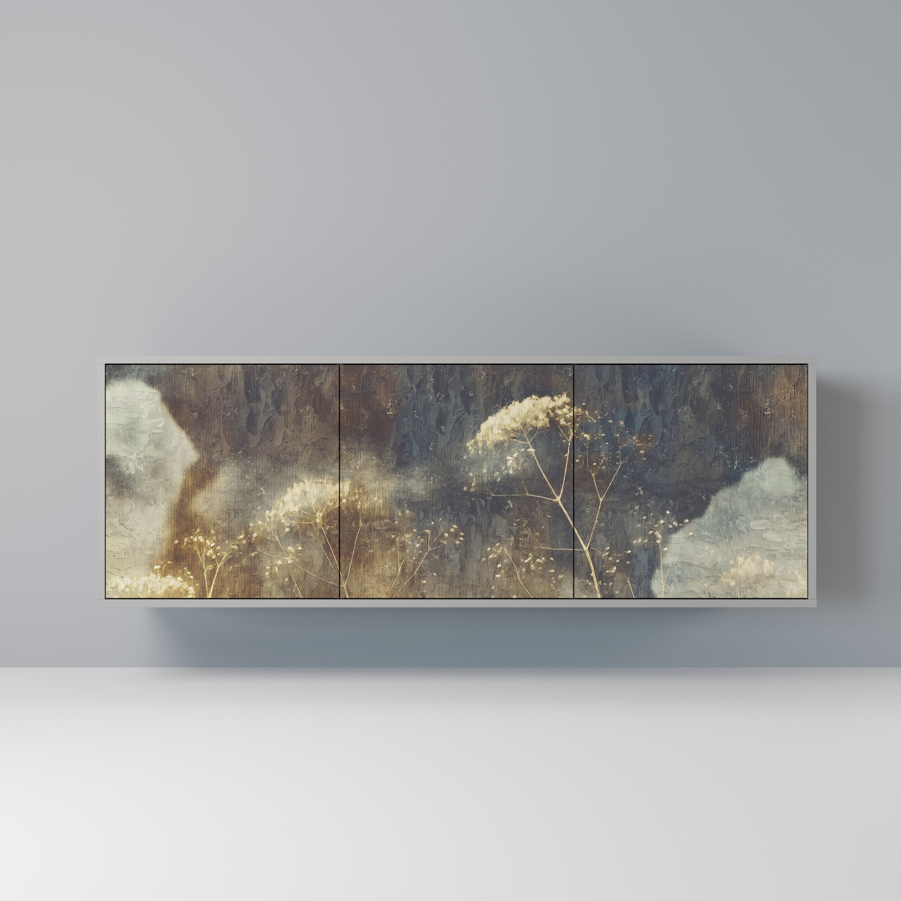 GENTLE POWER 3-türiges Sideboard in grauer Ausführung