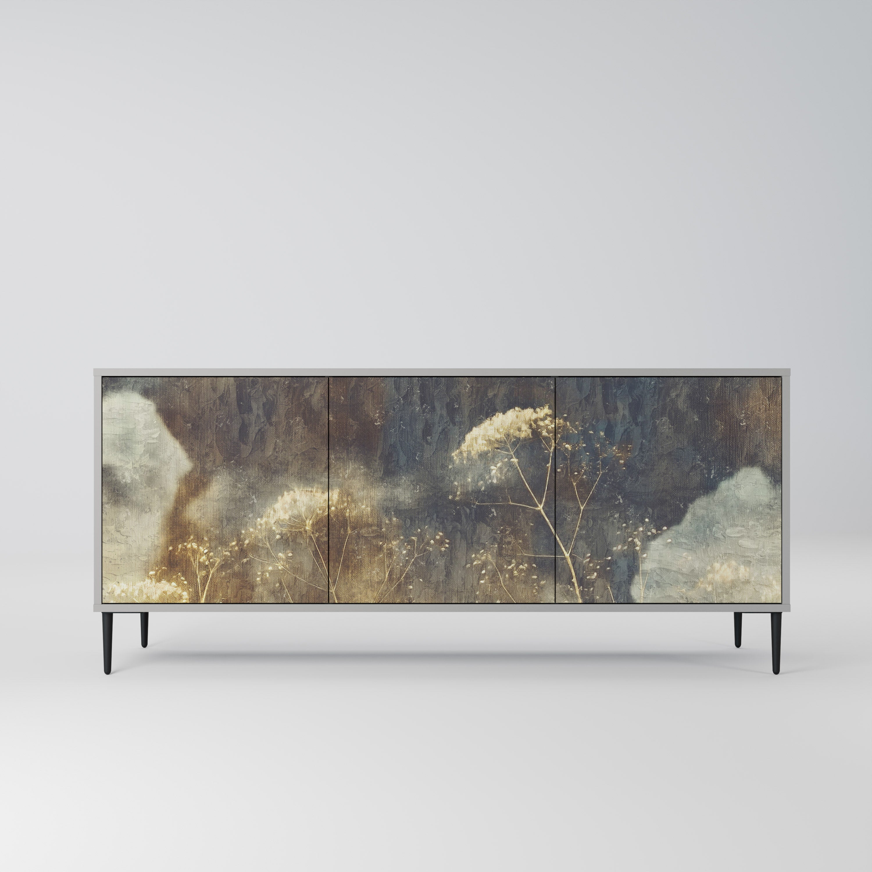 GENTLE POWER 3-türiges Sideboard in grauer Ausführung