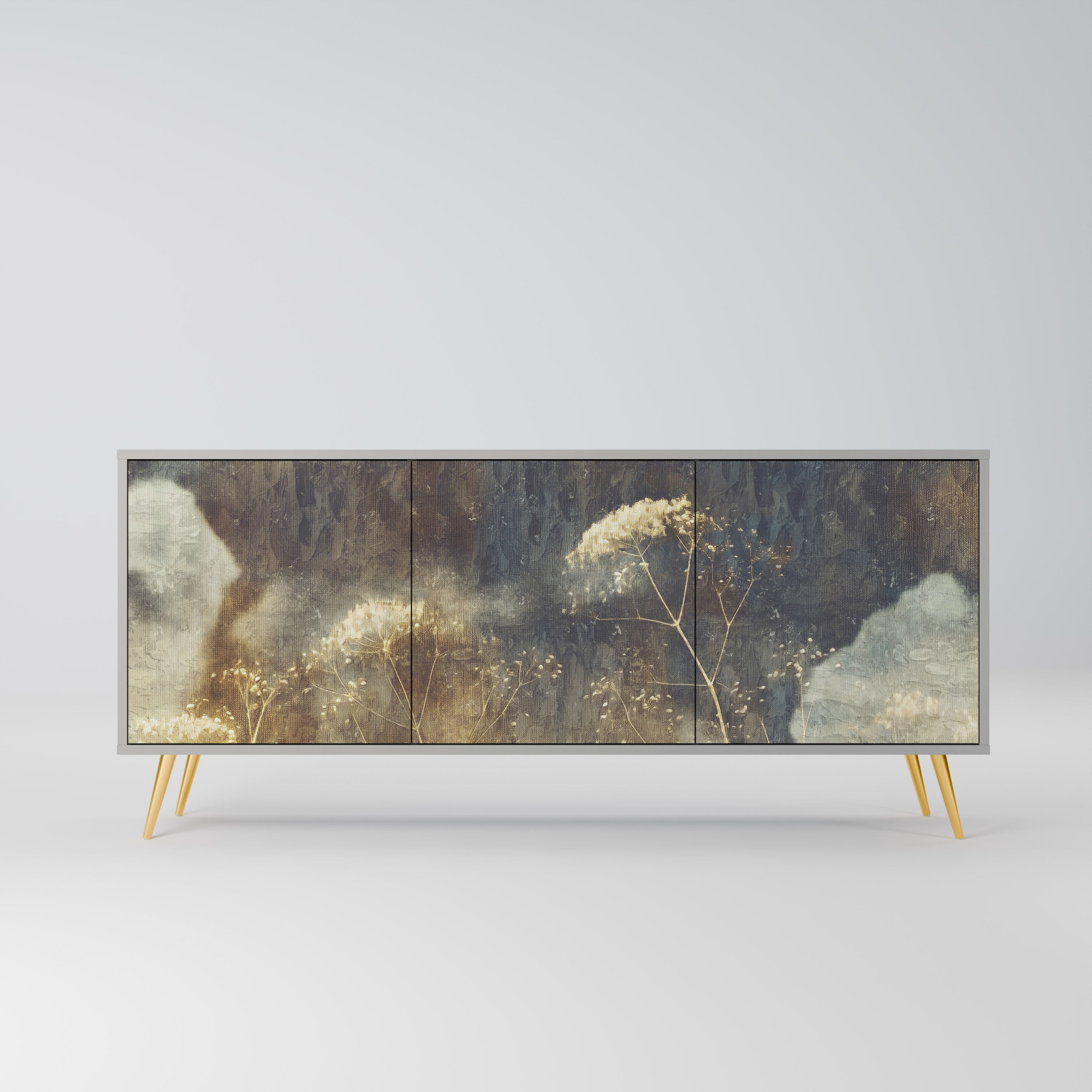 GENTLE POWER 3-türiges Sideboard in grauer Ausführung