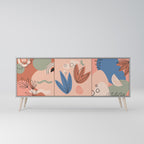 PASTEL DESTINY 3-Door Sideboard in Grey Finish