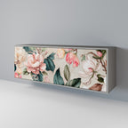 FLORAL GRACE Sideboard mit 3 Türen in Grau