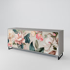 FLORAL GRACE Sideboard mit 3 Türen in Grau