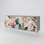 FLORAL GRACE Sideboard mit 3 Türen in Grau