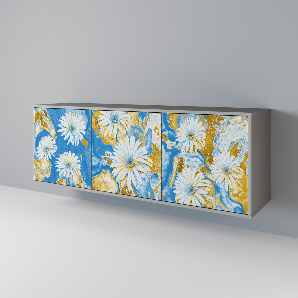 DAISY LUXE Sideboard mit 3 Türen in grauer Ausführung