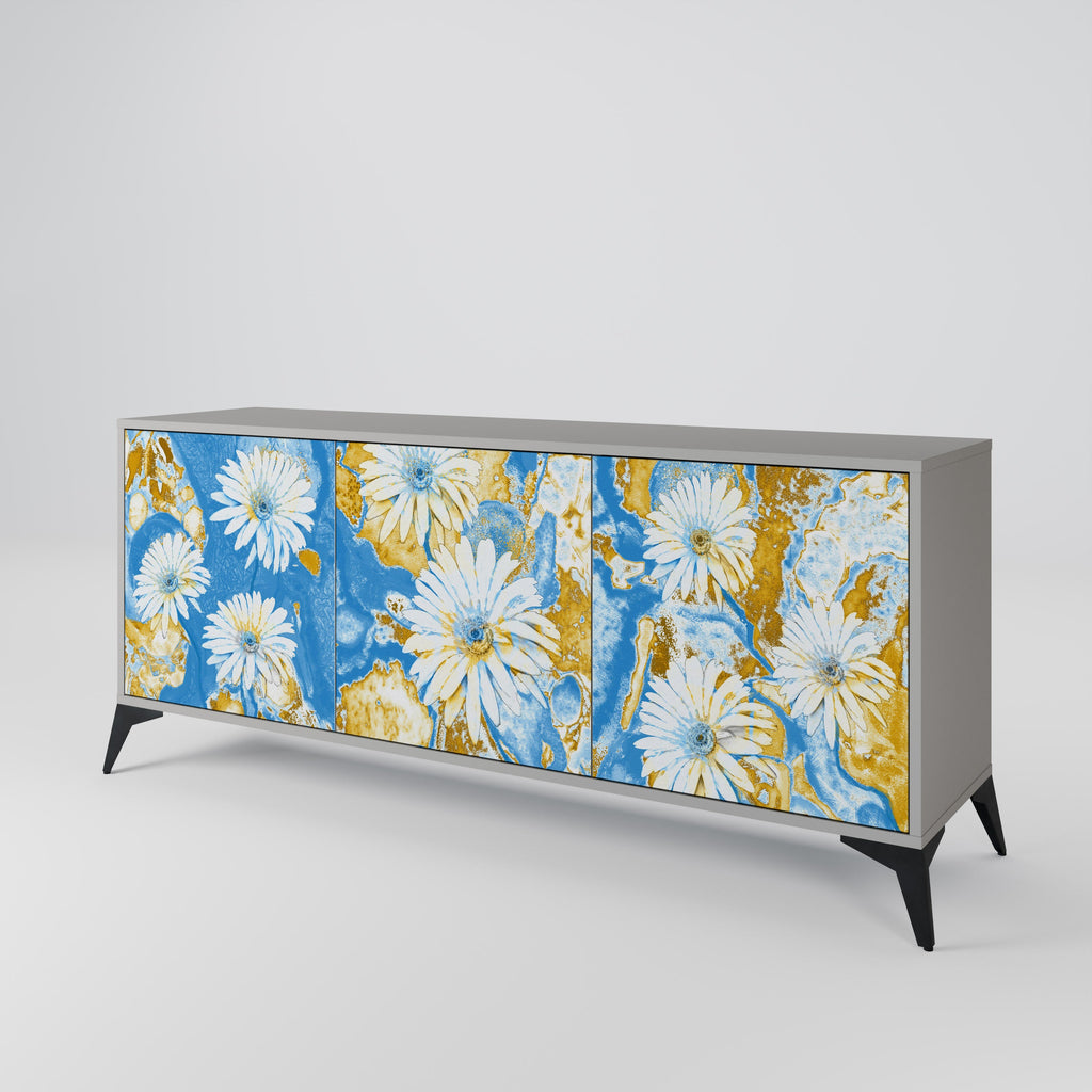 DAISY LUXE Sideboard mit 3 Türen in grauer Ausführung