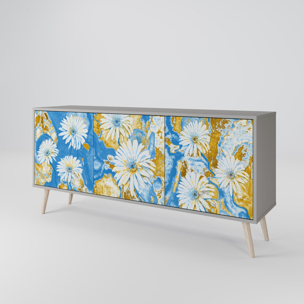 DAISY LUXE Sideboard mit 3 Türen in grauer Ausführung