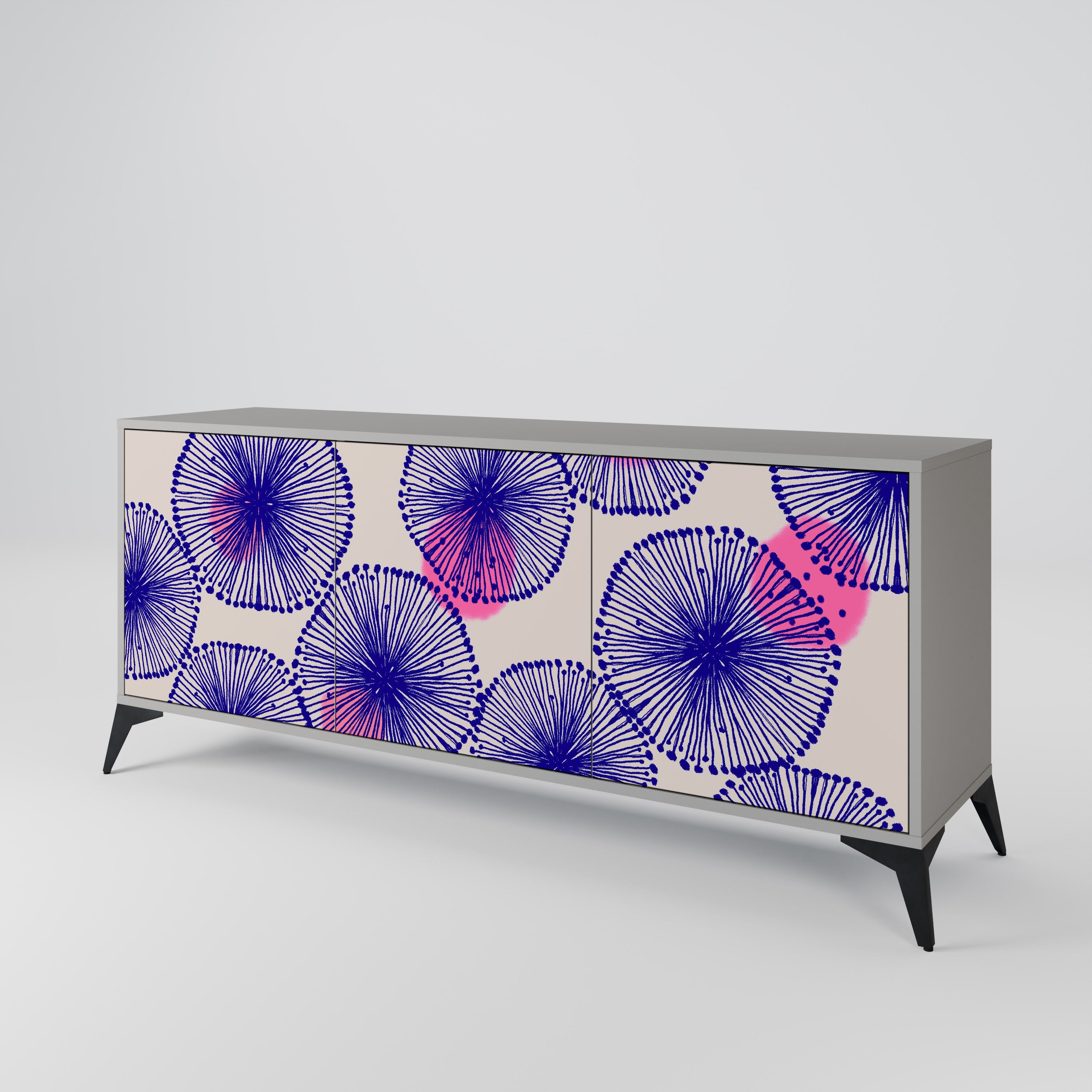 MAGIC NATURE 3-türiges Sideboard in grauer Ausführung