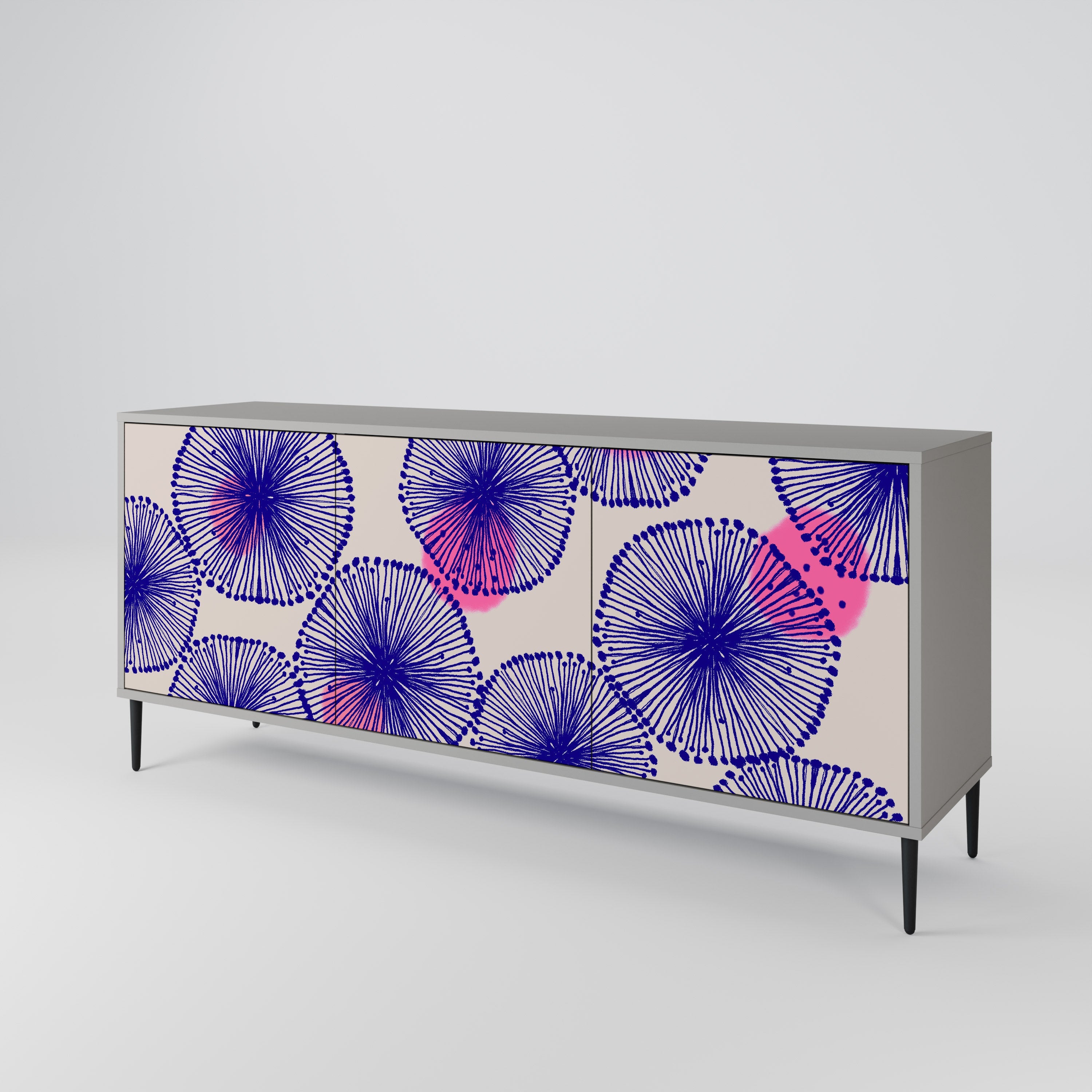 MAGIC NATURE 3-türiges Sideboard in grauer Ausführung