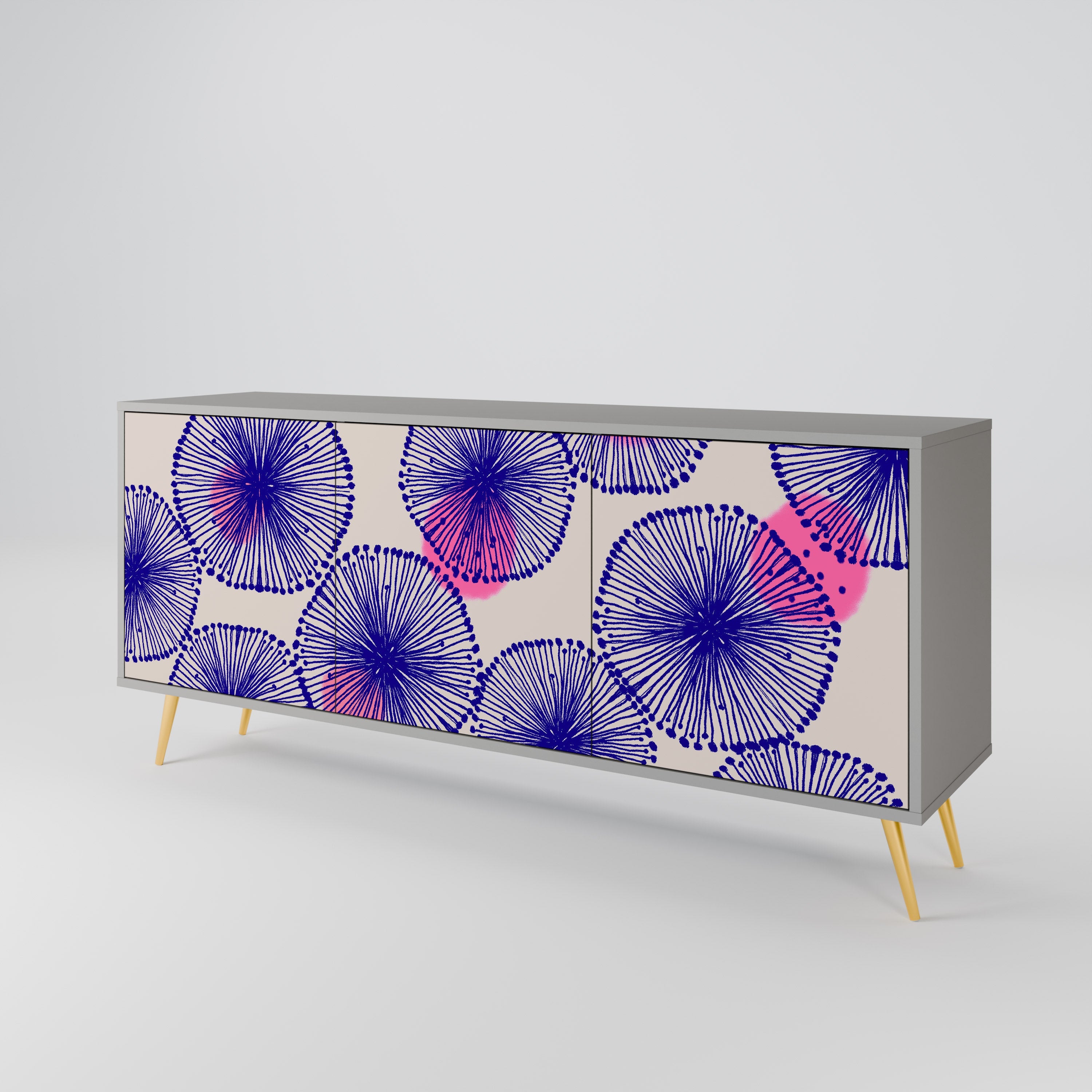 MAGIC NATURE 3-türiges Sideboard in grauer Ausführung