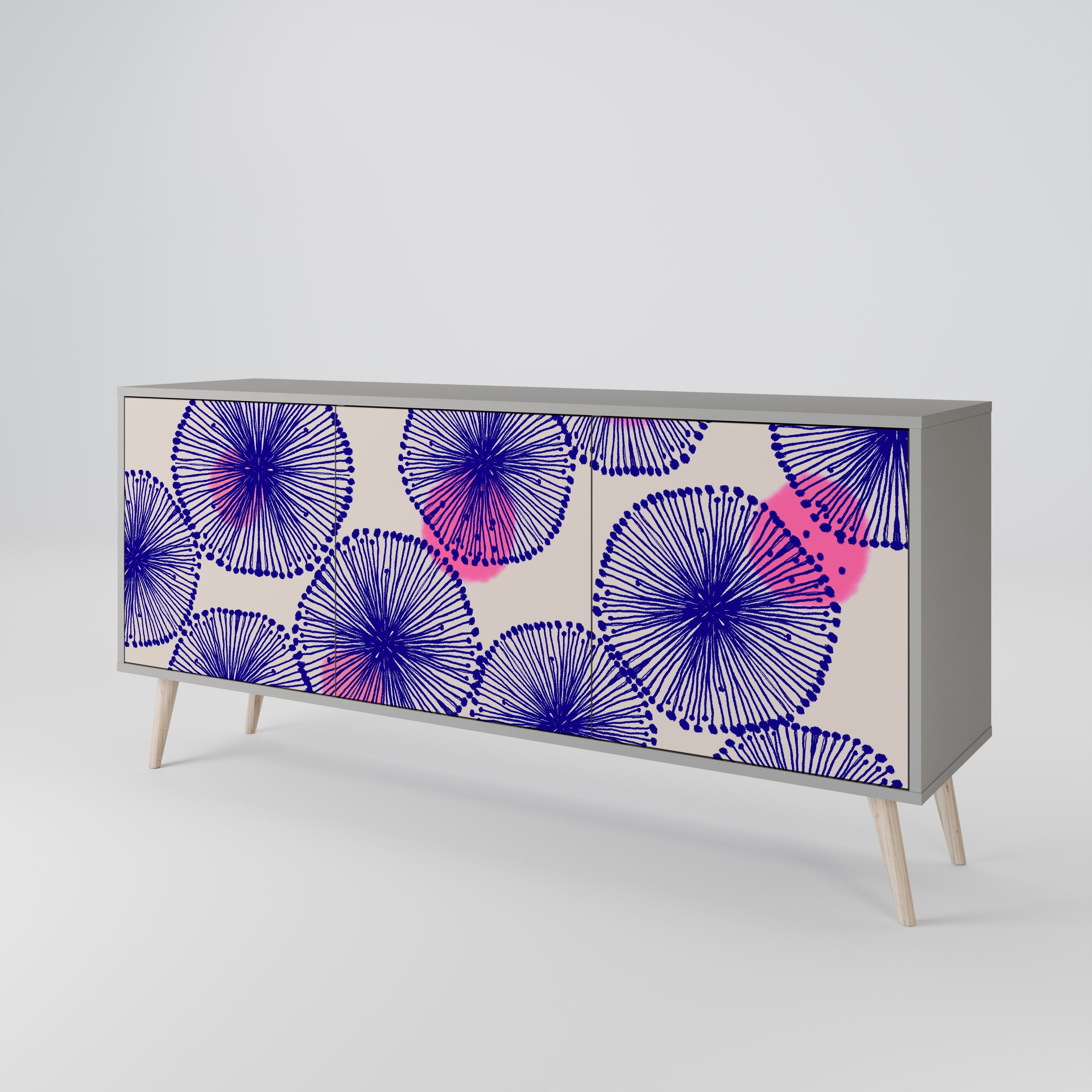 MAGIC NATURE 3-türiges Sideboard in grauer Ausführung