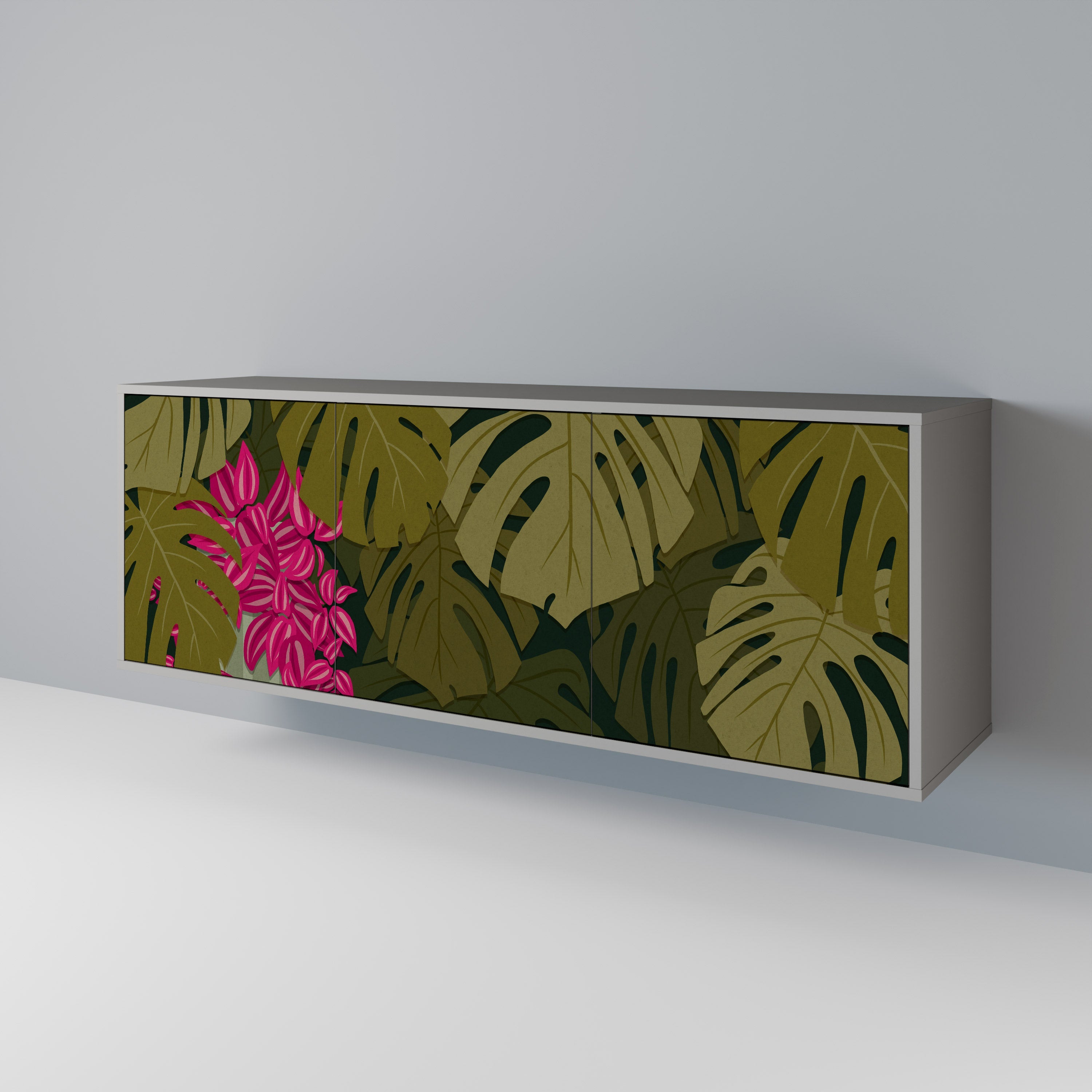TROPICAL BEAUTY 3-türiges Sideboard in grauer Ausführung