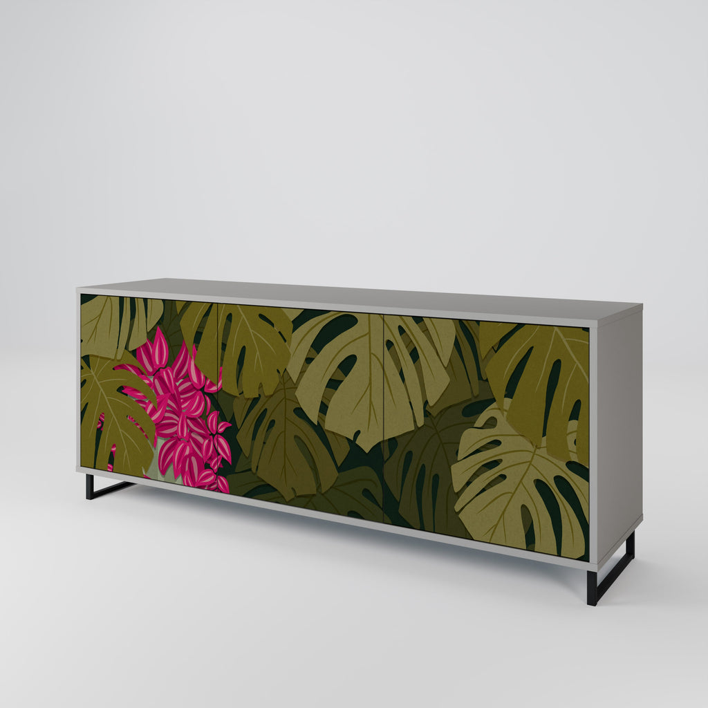 TROPICAL BEAUTY 3-türiges Sideboard in grauer Ausführung