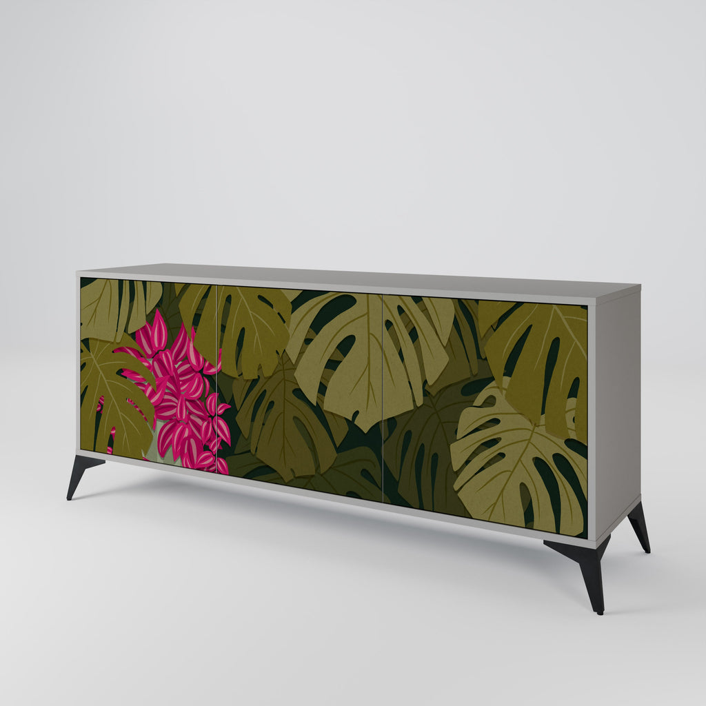 TROPICAL BEAUTY 3-türiges Sideboard in grauer Ausführung