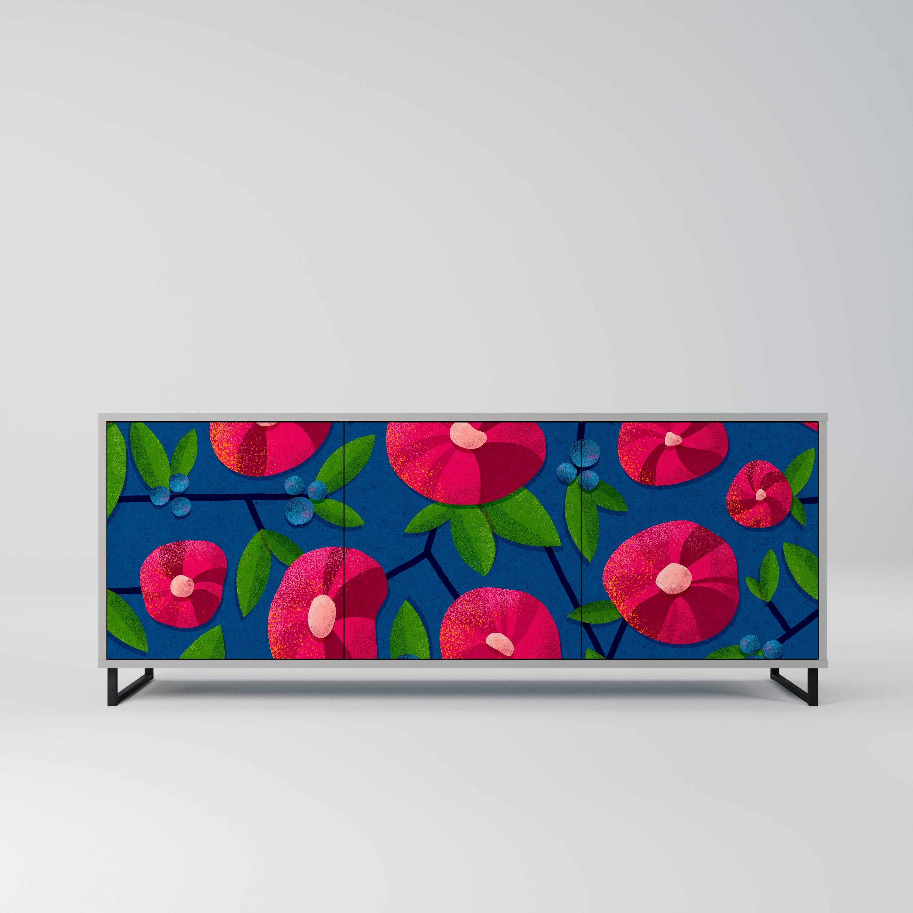 SPRING THOUGHTS 3-türiges Sideboard in grauer Ausführung