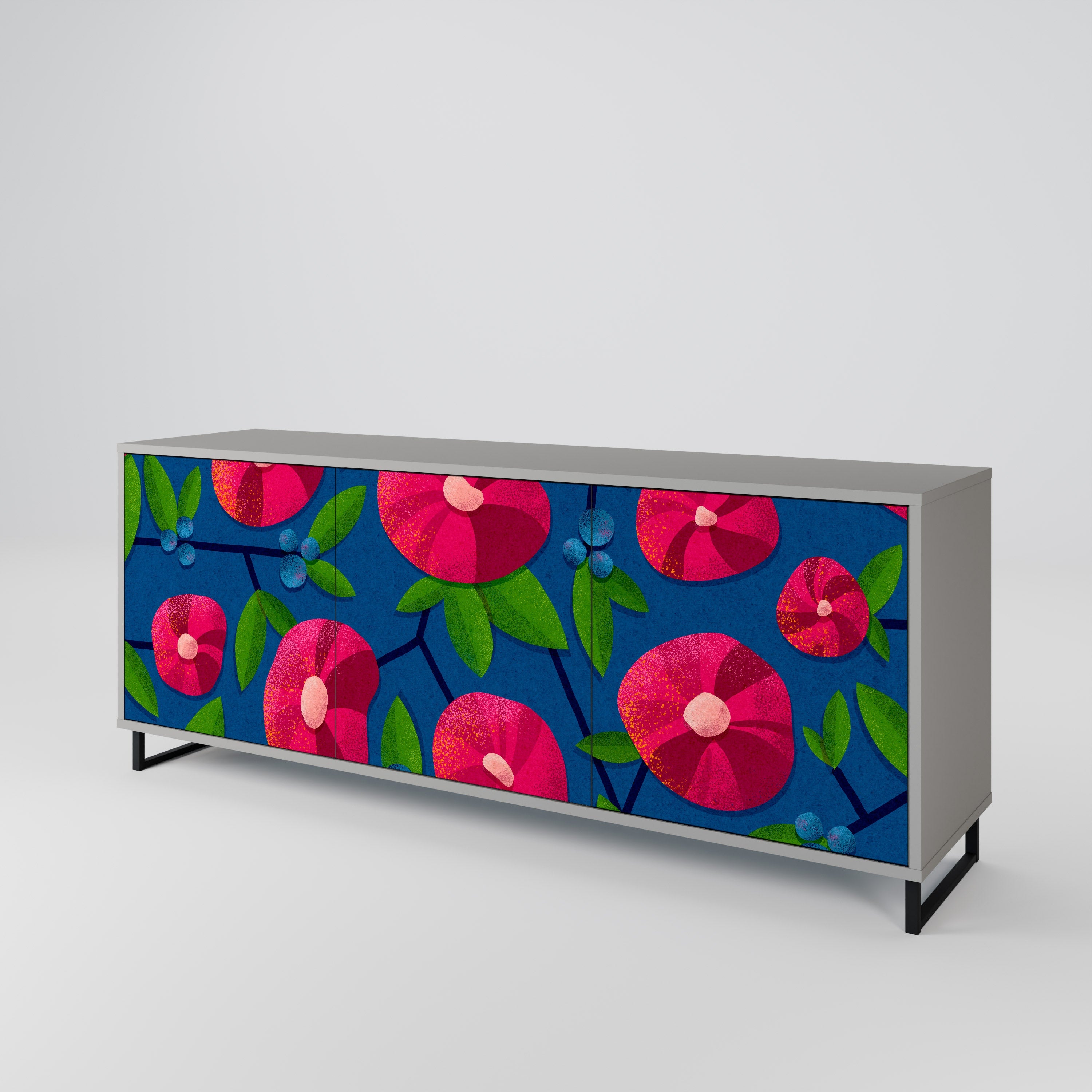 SPRING THOUGHTS 3-türiges Sideboard in grauer Ausführung