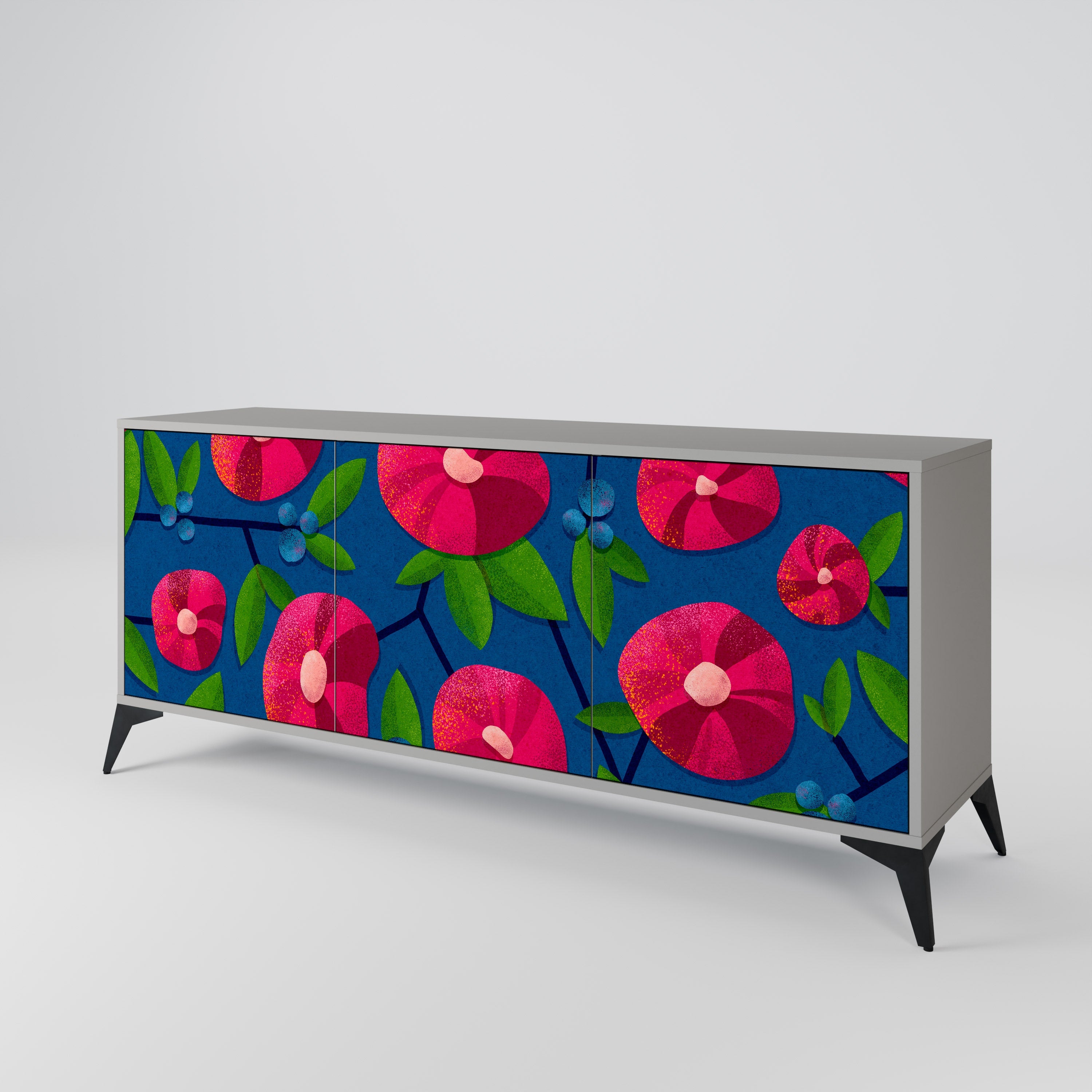SPRING THOUGHTS 3-türiges Sideboard in grauer Ausführung