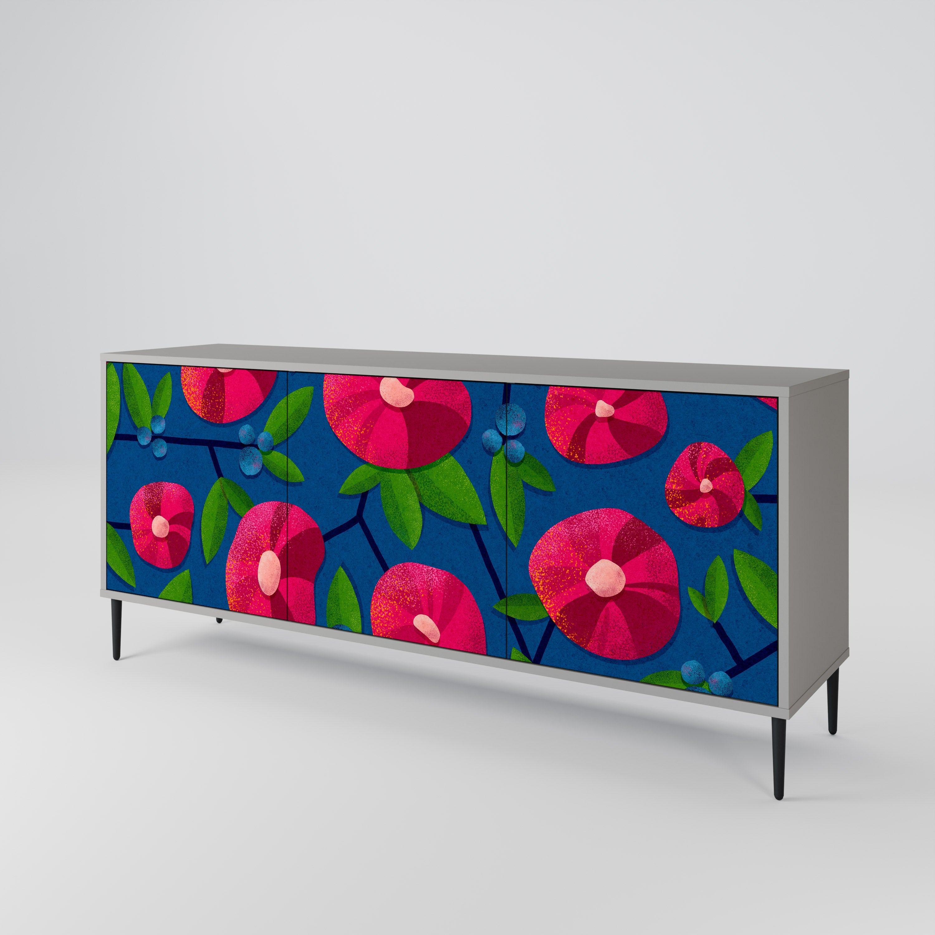 SPRING THOUGHTS 3-türiges Sideboard in grauer Ausführung