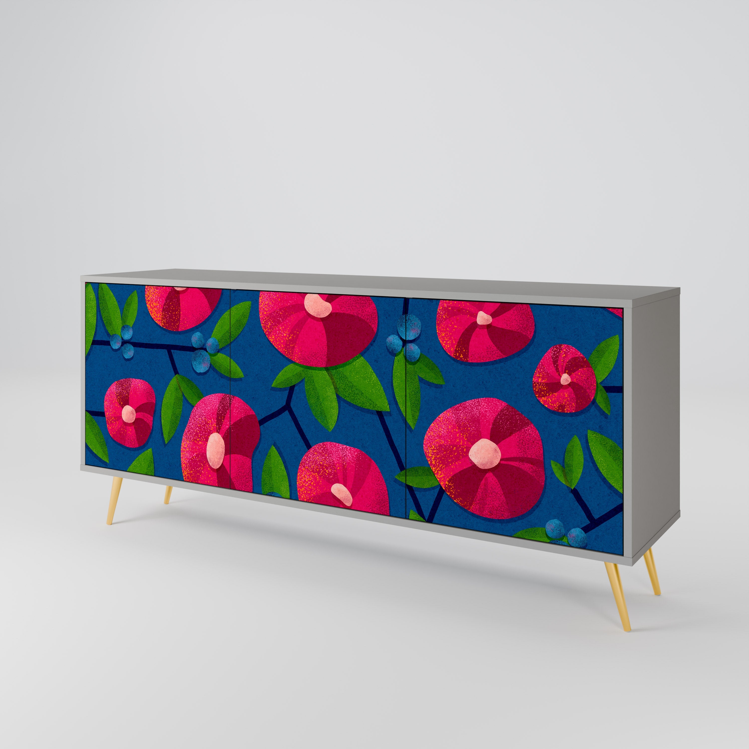 SPRING THOUGHTS 3-türiges Sideboard in grauer Ausführung
