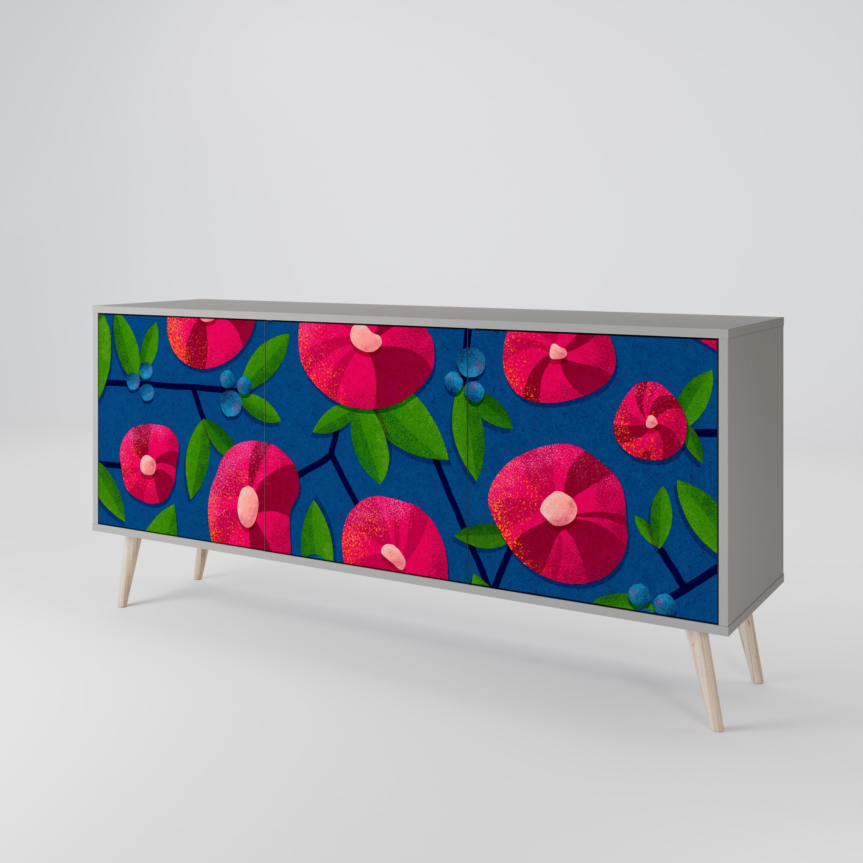 SPRING THOUGHTS 3-türiges Sideboard in grauer Ausführung