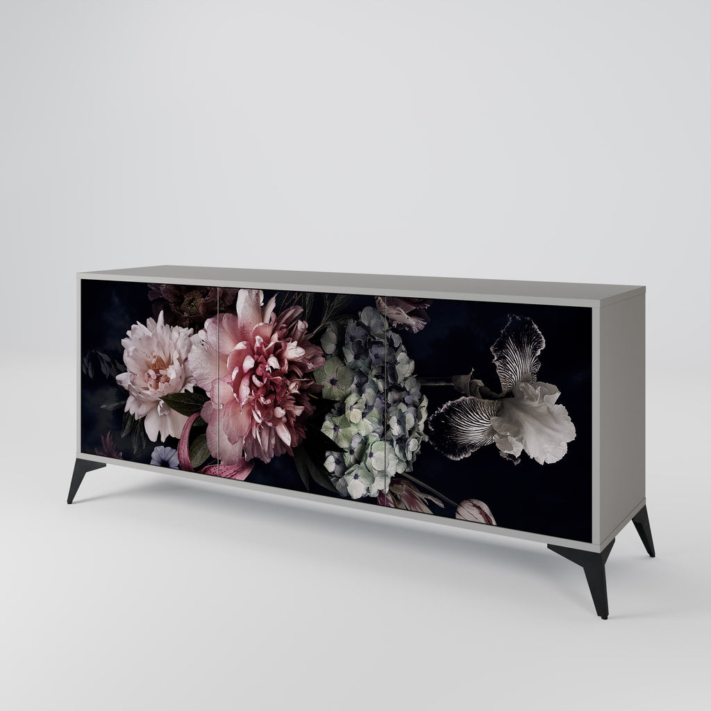 PURE BLOSSOM Sideboard mit 3 Türen in grauer Ausführung