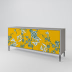YELLOW CHINOISERIE Sideboard mit 3 Türen in Grau