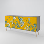 YELLOW CHINOISERIE Sideboard mit 3 Türen in Grau