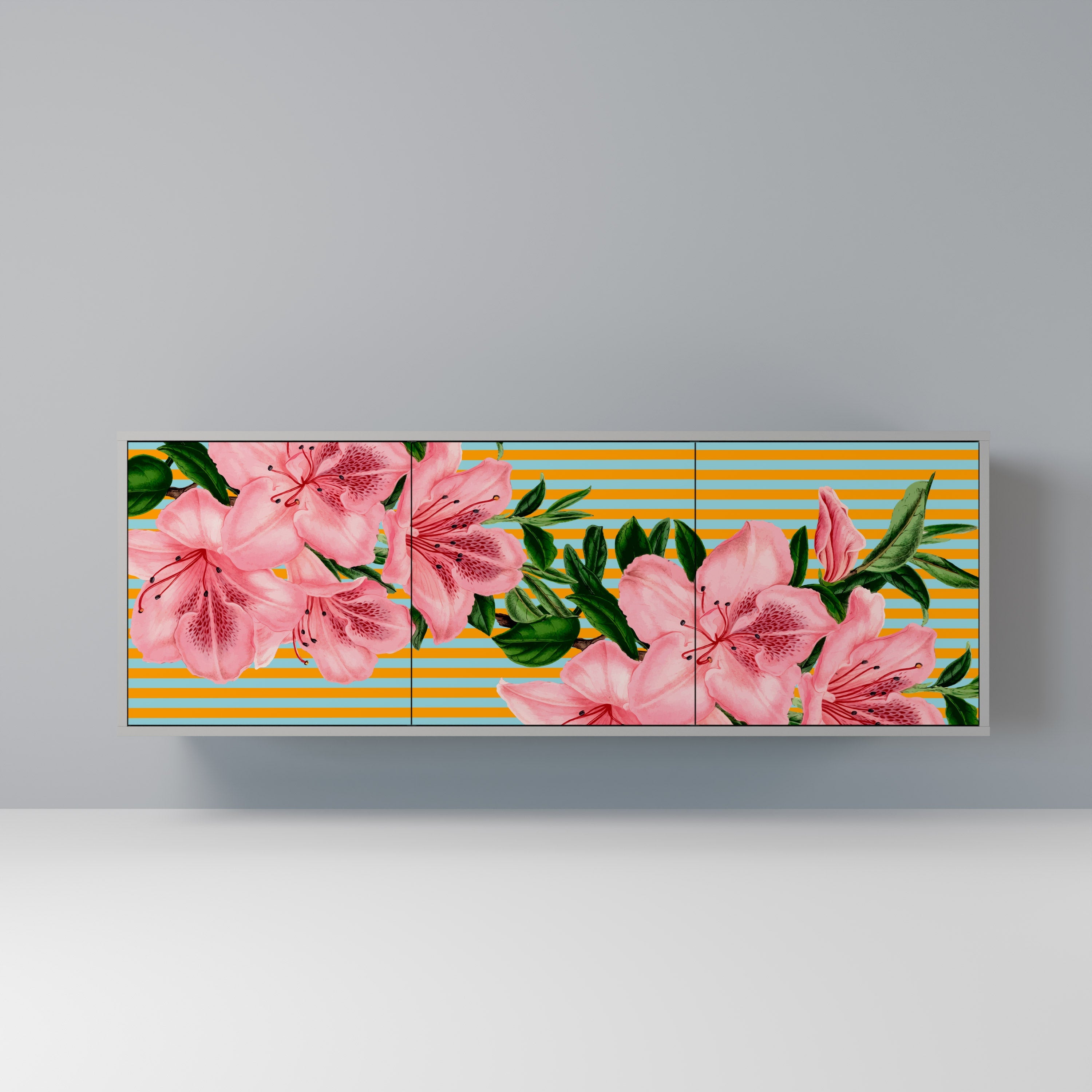 FRAGILE BEAUTY Sideboard mit 3 Türen in grauer Ausführung
