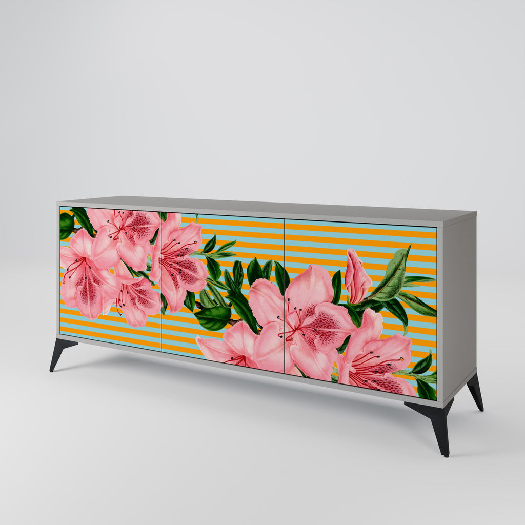 FRAGILE BEAUTY Sideboard mit 3 Türen in grauer Ausführung