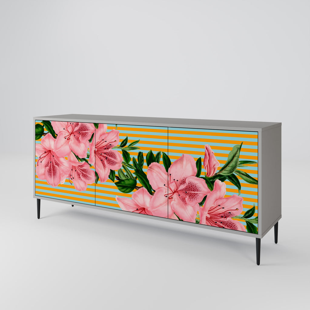 FRAGILE BEAUTY Sideboard mit 3 Türen in grauer Ausführung