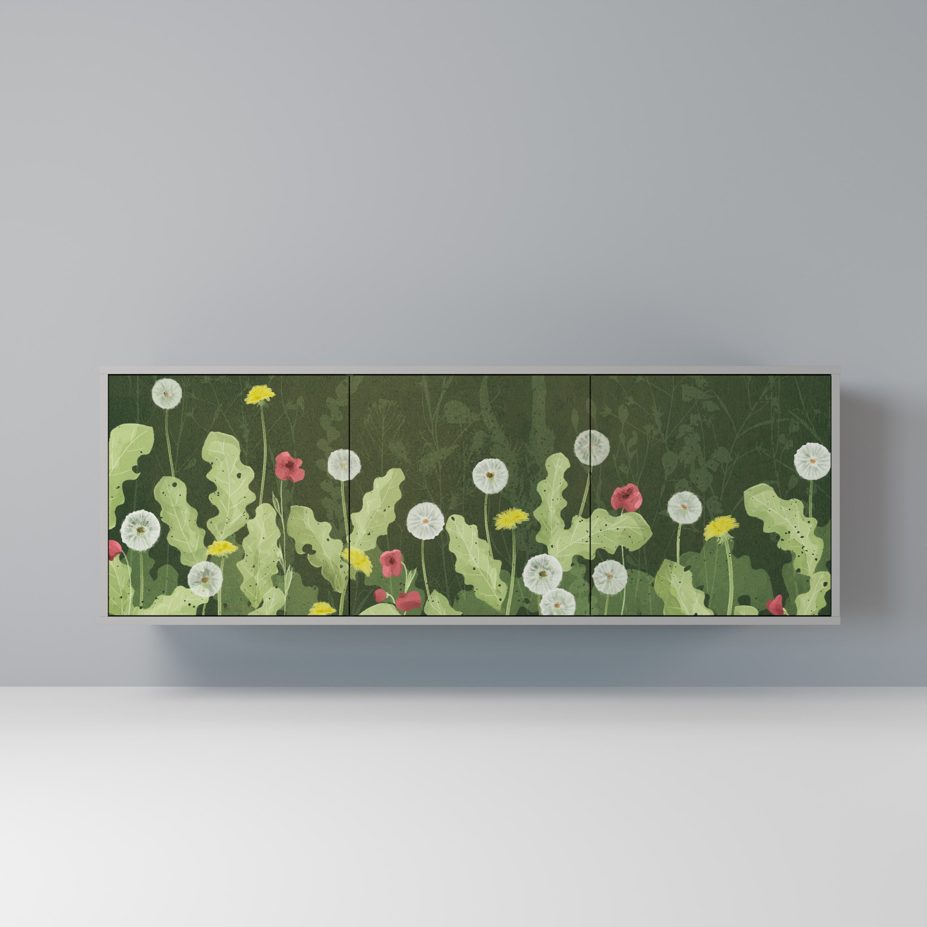 DANDELION AMUSE 3-türiges Sideboard in grauer Ausführung