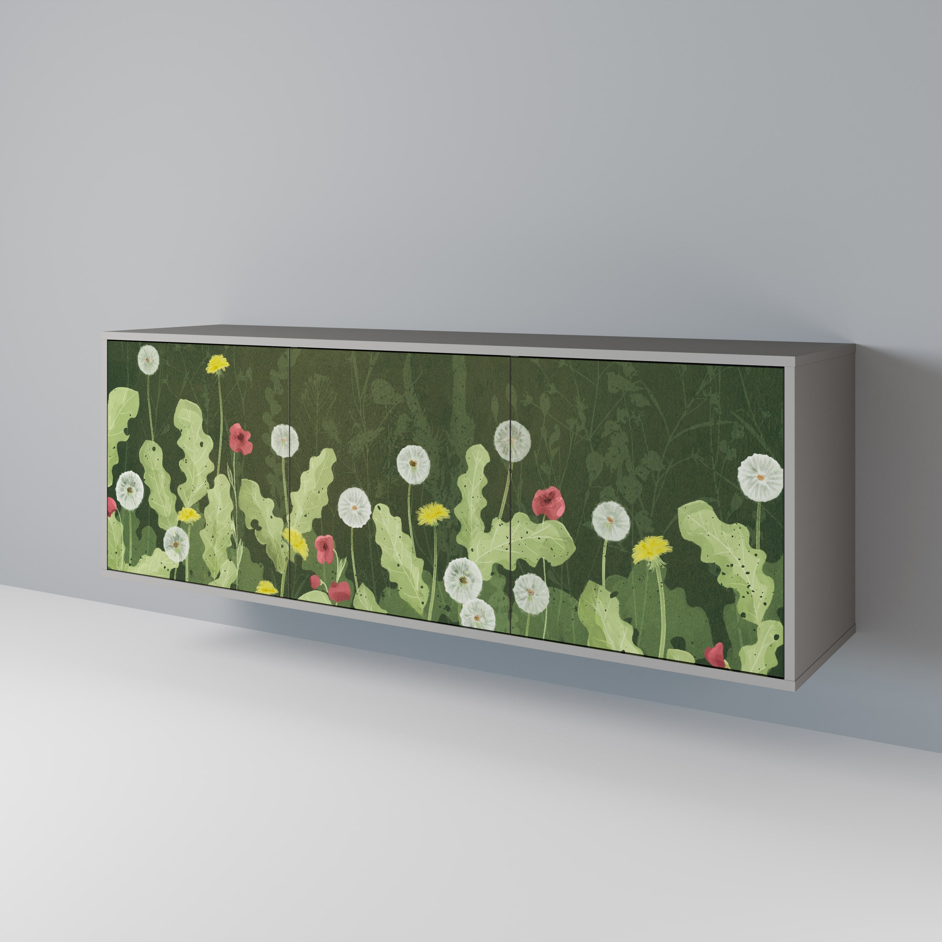 DANDELION AMUSE 3-türiges Sideboard in grauer Ausführung