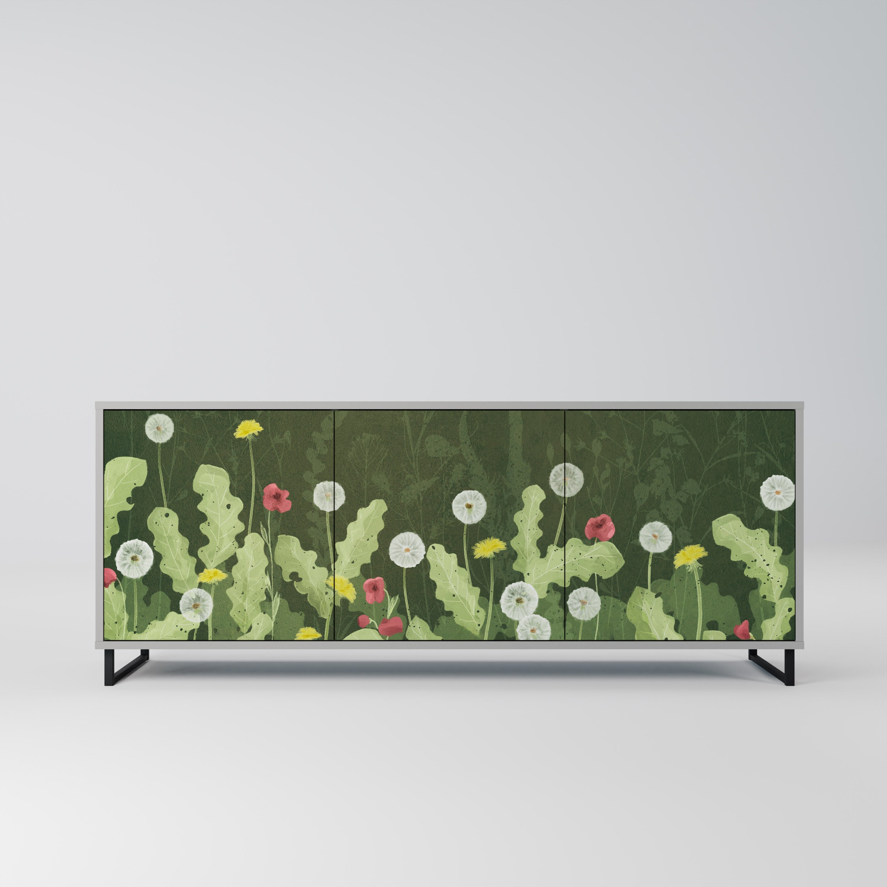 DANDELION AMUSE 3-türiges Sideboard in grauer Ausführung