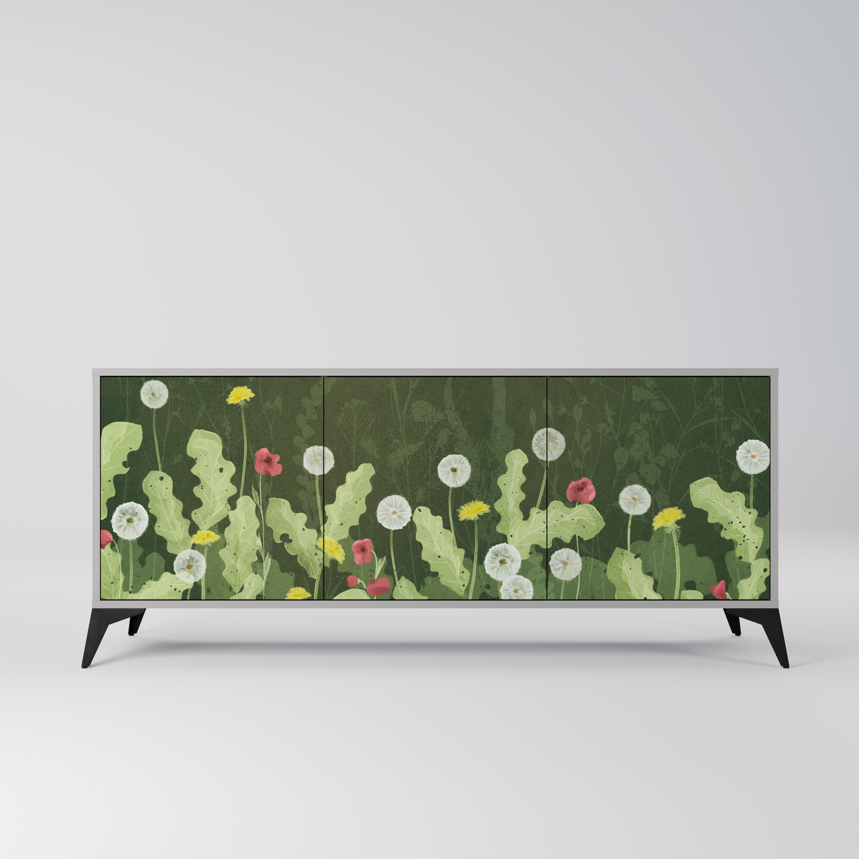 DANDELION AMUSE 3-türiges Sideboard in grauer Ausführung