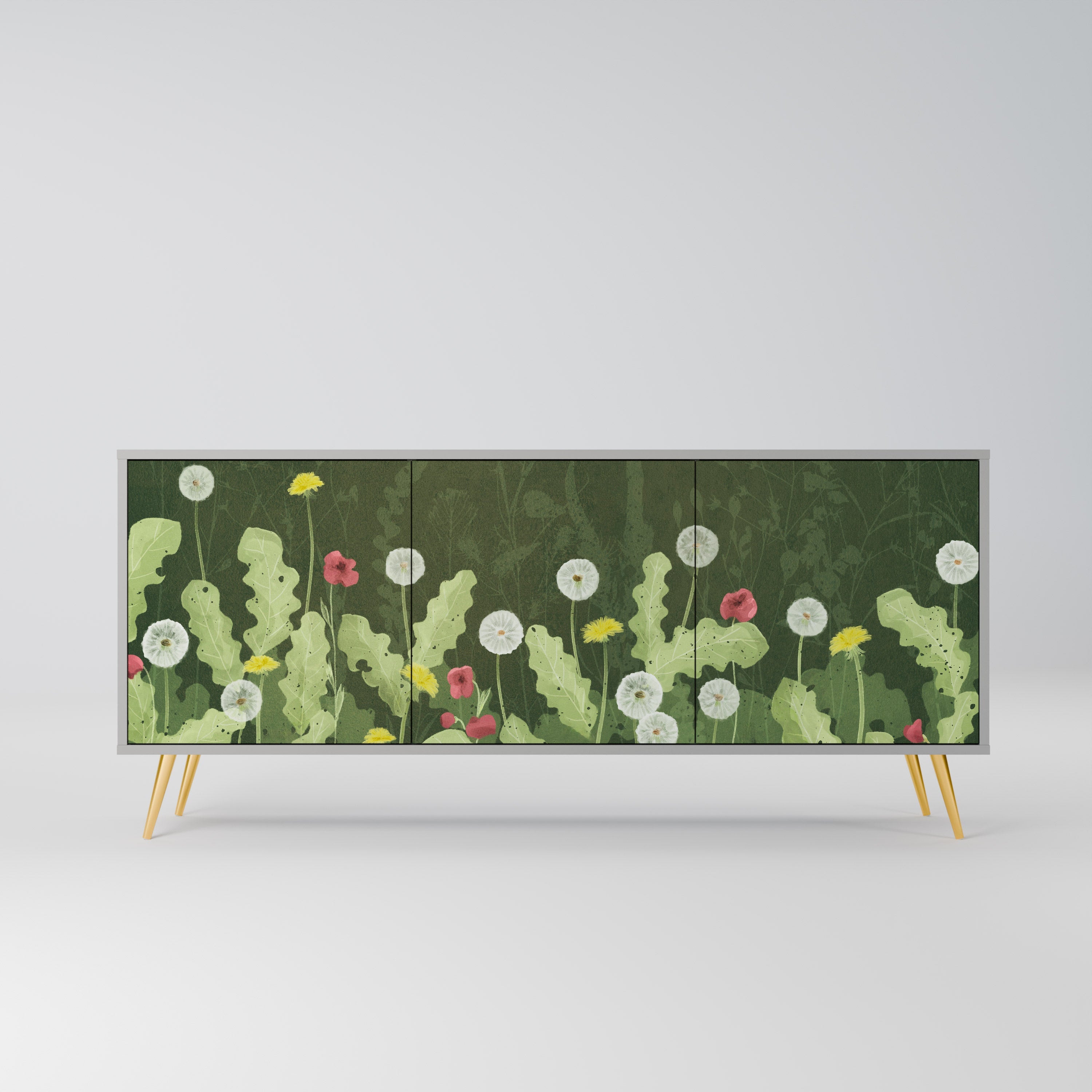 DANDELION AMUSE 3-türiges Sideboard in grauer Ausführung