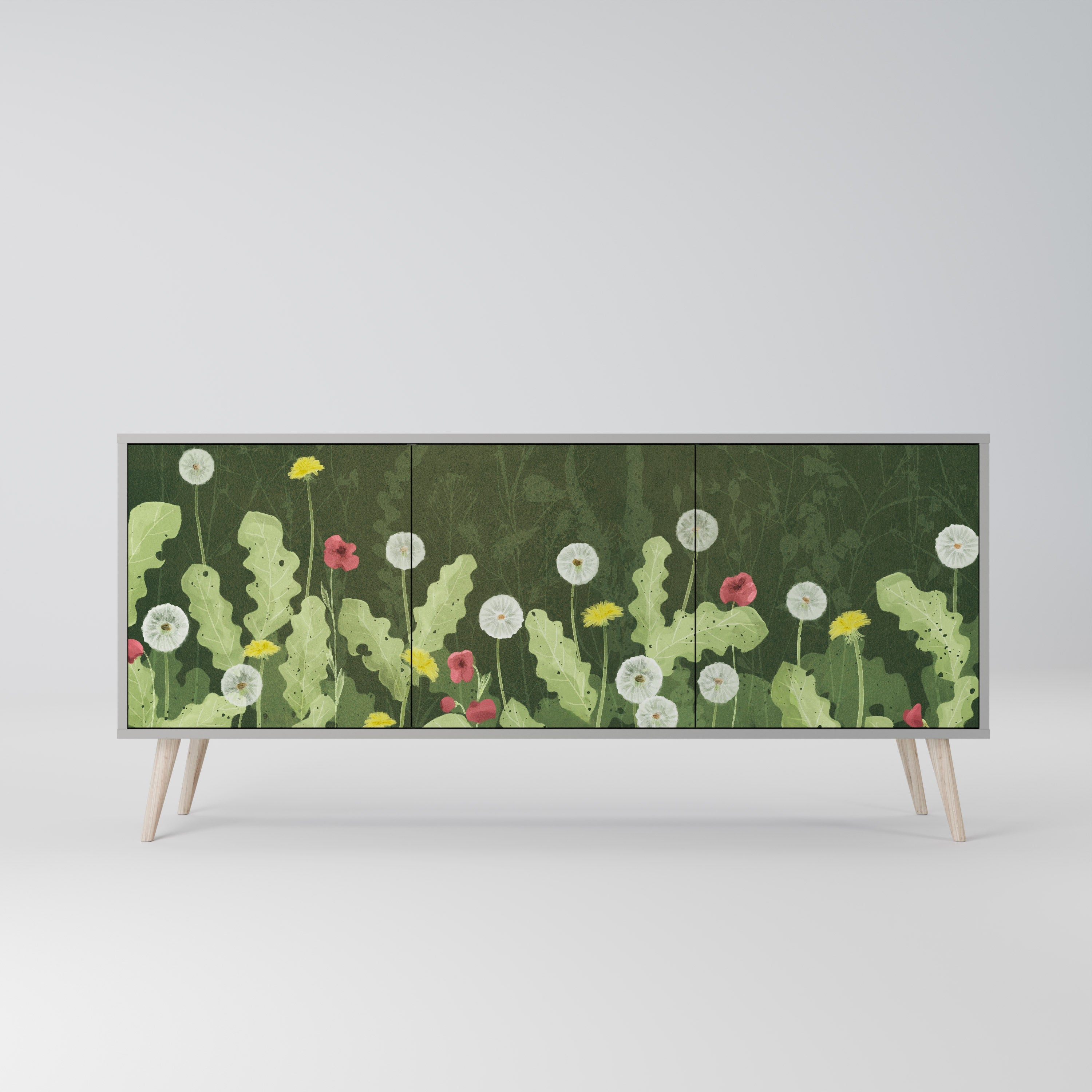 DANDELION AMUSE 3-türiges Sideboard in grauer Ausführung
