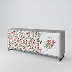 FLOWERS AND STRAWBERRIES Sideboard mit 3 Türen in Grau