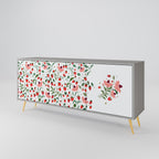 FLOWERS AND STRAWBERRIES Sideboard mit 3 Türen in Grau