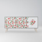 FLOWERS AND STRAWBERRIES Sideboard mit 3 Türen in Grau