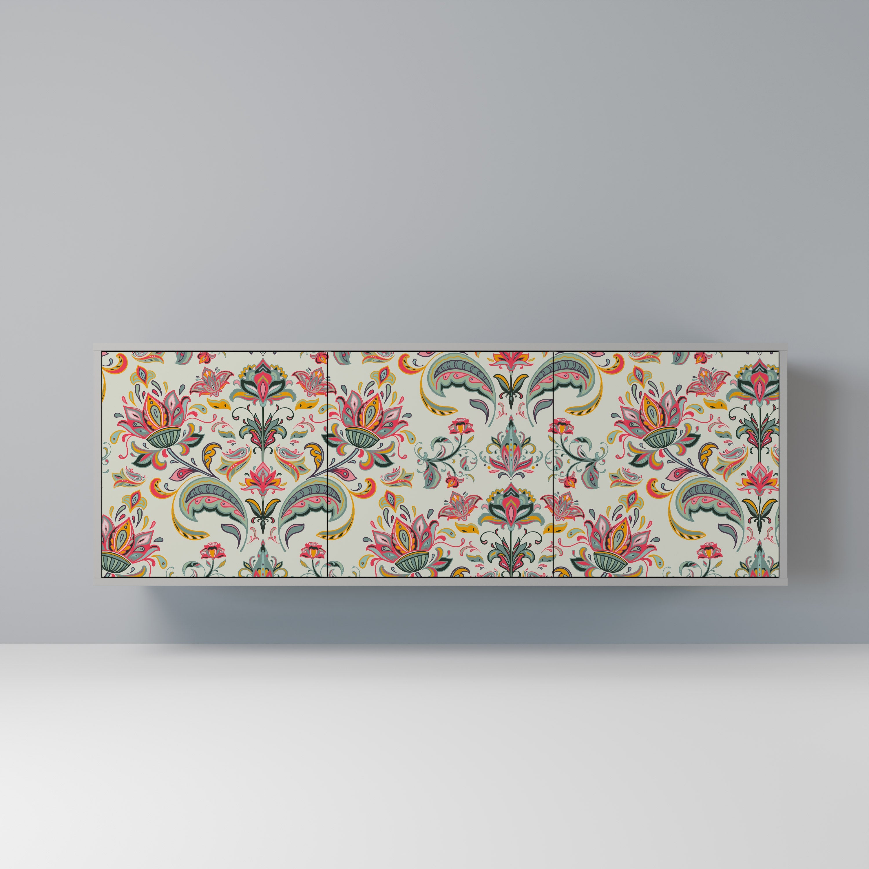 ORGANIC FOLKLORE 3-türiges Sideboard in grauem Finish