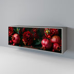 DAHLIAS AND POMEGRANATES Sideboard mit 3 Türen in Grau